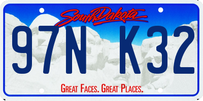 SD license plate 97NK32