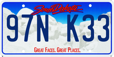 SD license plate 97NK33