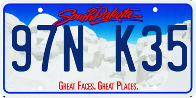 SD license plate 97NK35