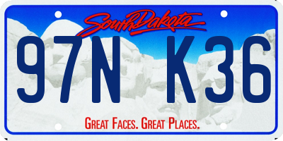 SD license plate 97NK36
