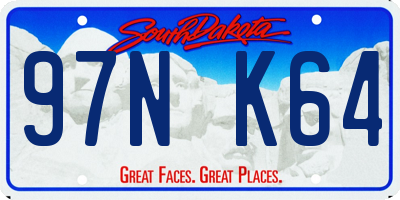 SD license plate 97NK64