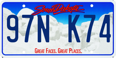 SD license plate 97NK74