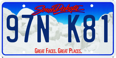 SD license plate 97NK81