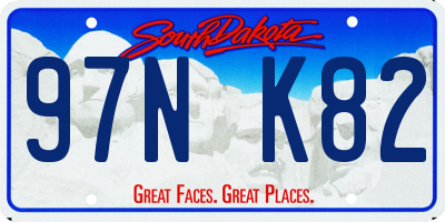 SD license plate 97NK82