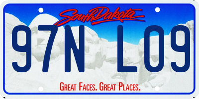 SD license plate 97NL09