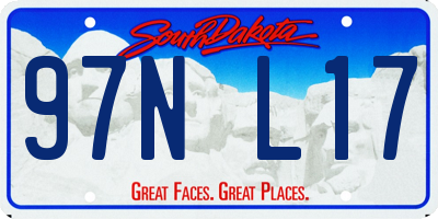 SD license plate 97NL17