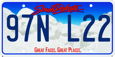 SD license plate 97NL22
