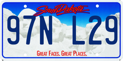 SD license plate 97NL29