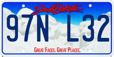 SD license plate 97NL32