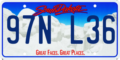 SD license plate 97NL36