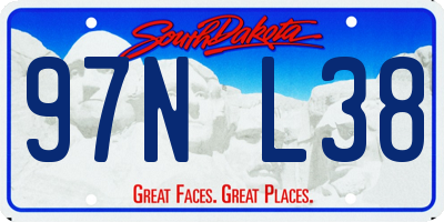 SD license plate 97NL38