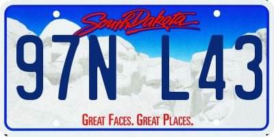 SD license plate 97NL43