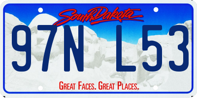 SD license plate 97NL53