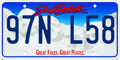 SD license plate 97NL58