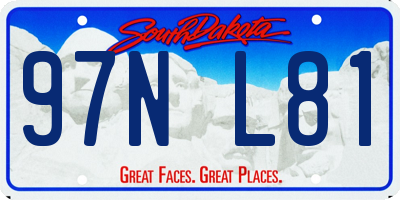 SD license plate 97NL81