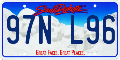 SD license plate 97NL96