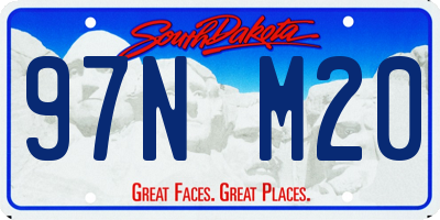 SD license plate 97NM20