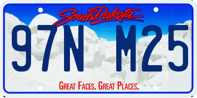 SD license plate 97NM25