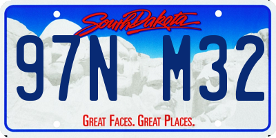 SD license plate 97NM32