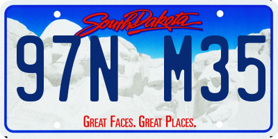 SD license plate 97NM35
