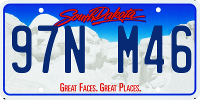 SD license plate 97NM46