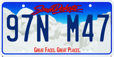 SD license plate 97NM47