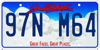 SD license plate 97NM64