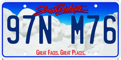 SD license plate 97NM76