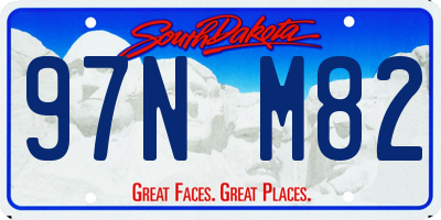 SD license plate 97NM82