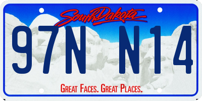 SD license plate 97NN14