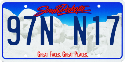 SD license plate 97NN17