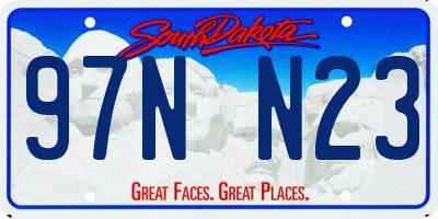 SD license plate 97NN23