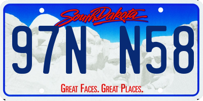 SD license plate 97NN58