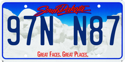 SD license plate 97NN87