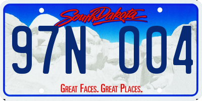 SD license plate 97NO04