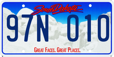 SD license plate 97NO10