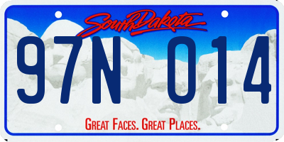 SD license plate 97NO14