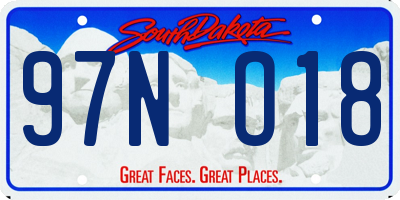 SD license plate 97NO18
