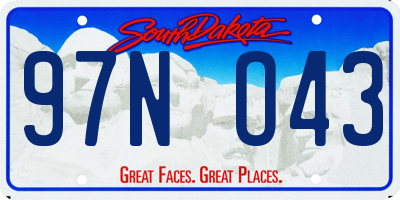 SD license plate 97NO43