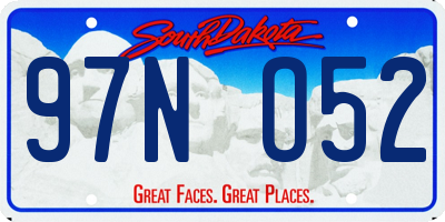 SD license plate 97NO52