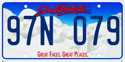 SD license plate 97NO79