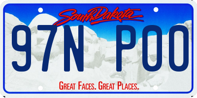 SD license plate 97NP00