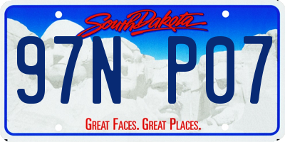 SD license plate 97NP07