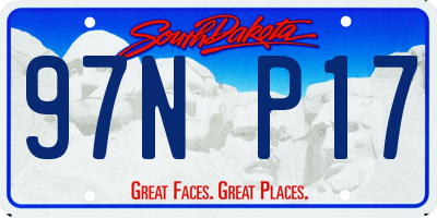 SD license plate 97NP17