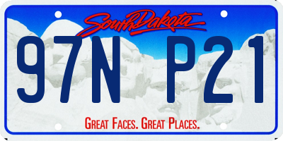 SD license plate 97NP21