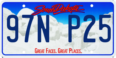 SD license plate 97NP25