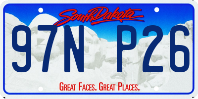 SD license plate 97NP26