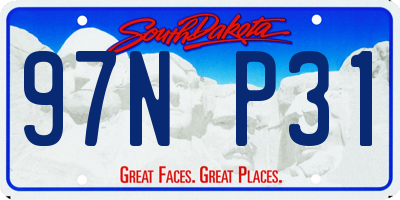 SD license plate 97NP31