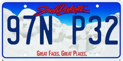 SD license plate 97NP32