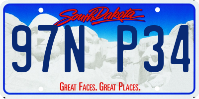 SD license plate 97NP34